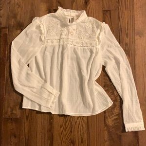 NWT textured blouse H&M divided off white sz6